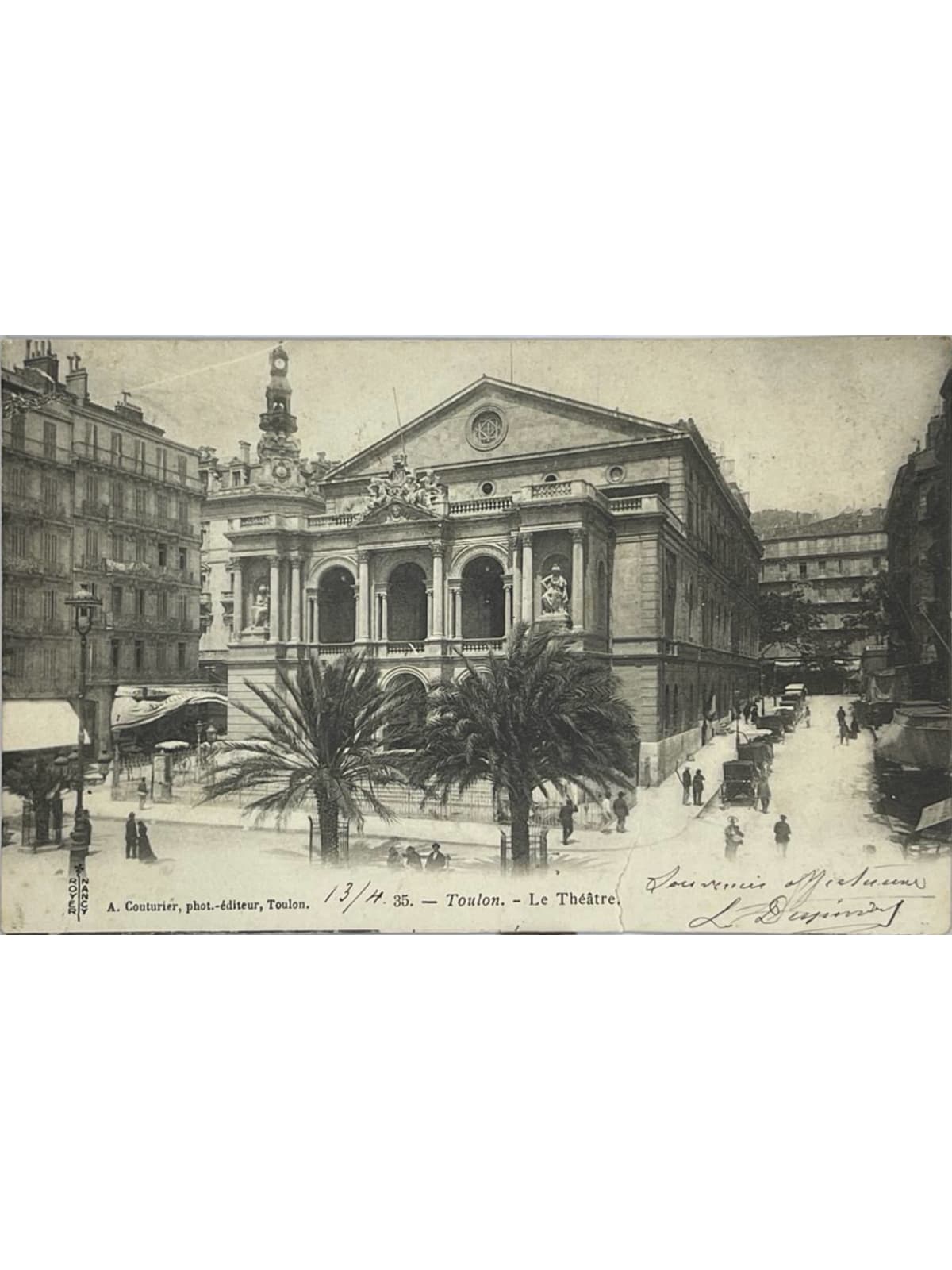 Recto de la carte postale