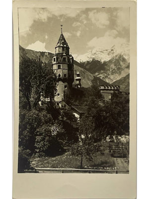 Hall in Tirol – Münzerturm et montagnes – CPSM 1955