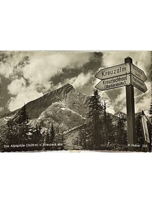 Carte postale – Alpspitze vue du Kreuzeck – Garmisch-Partenkirchen – Huber n°333