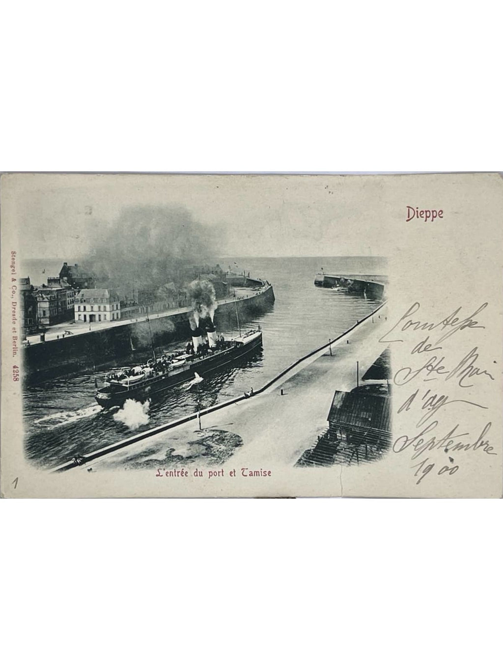 Recto de la carte postale