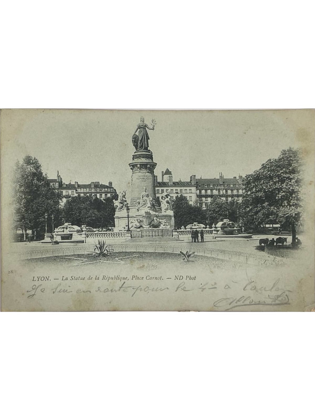 Recto de la carte postale