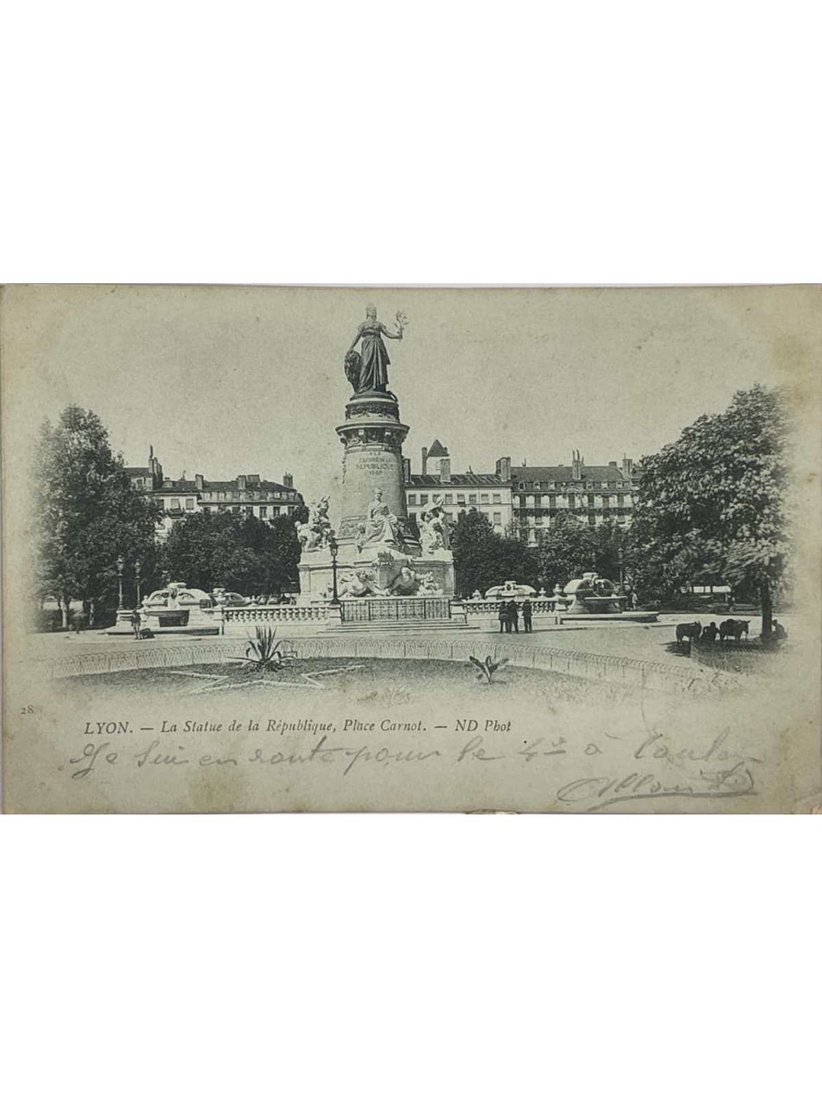 Recto de la carte postale