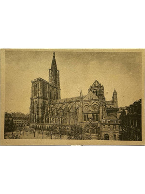 Strasbourg – Cathédrale Notre-Dame, vue générale – CPA ancienne