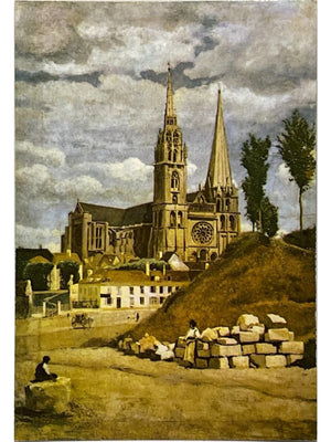 Carte postale – Chartres – La Cathédrale, tableau de Camille Corot – Musée du Louvre