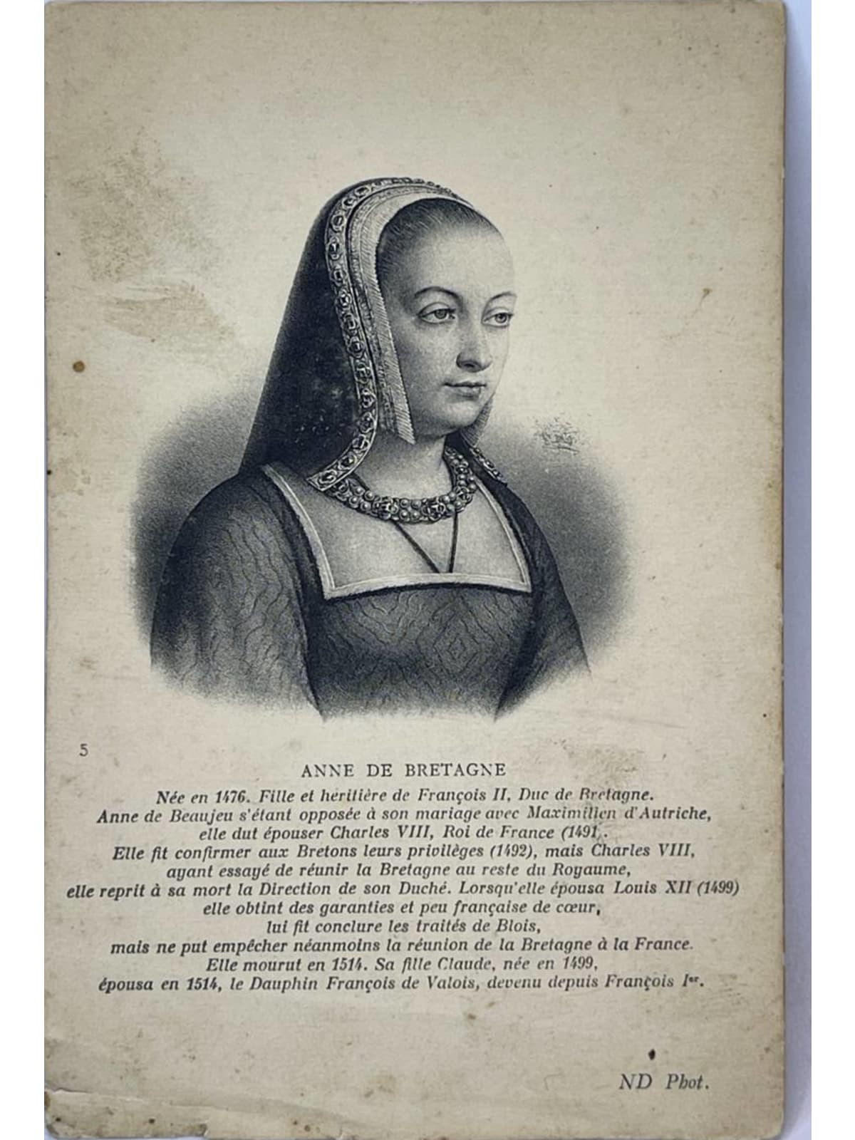Recto de la carte postale