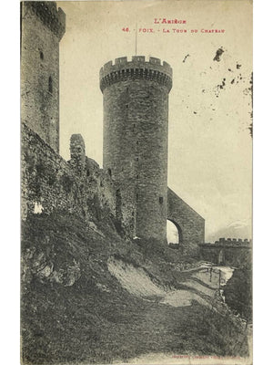 Foix (Ariège) – La tour du château – Labouche Frères – CPA ancienne