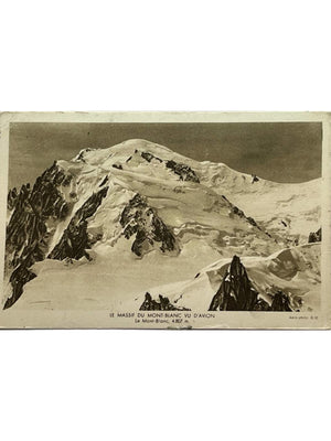 Massif du Mont-Blanc vu d'avion – Vue aérienne – CPA 1942
