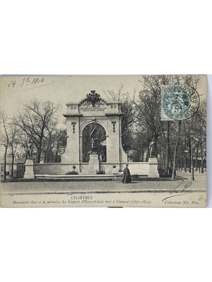 Chartres – Monument aux enfants d'Eure-et-Loir, 1870-1871 – CPA 1904