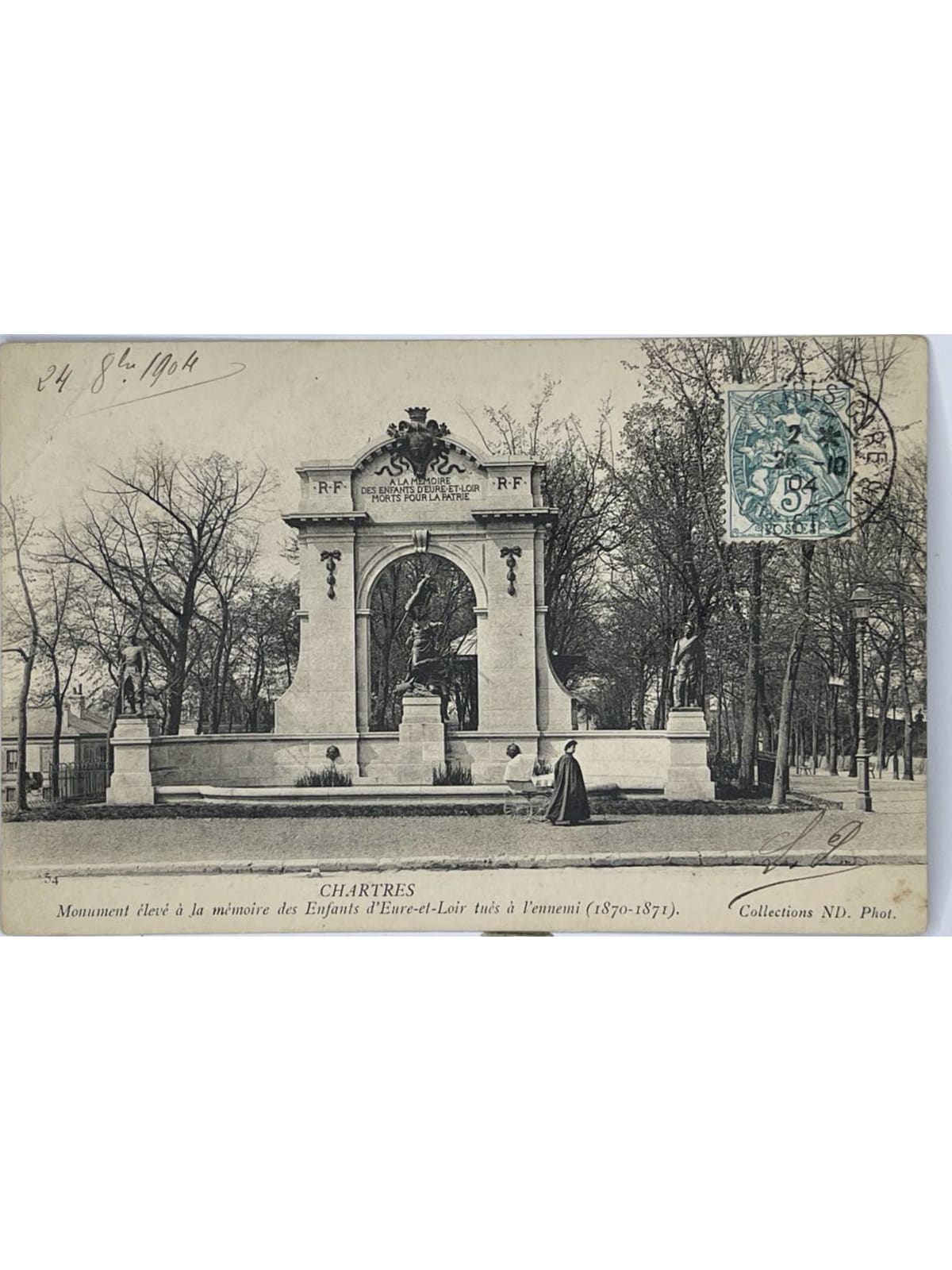 Recto de la carte postale