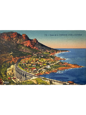 Anthéor – Route de la Corniche d'Or et viaduc ferroviaire – CPA Rella n°710