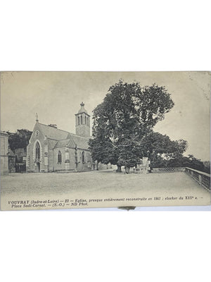 Vouvray – Église place Sadi-Carnot – CPA N.D. Phot. n° 23