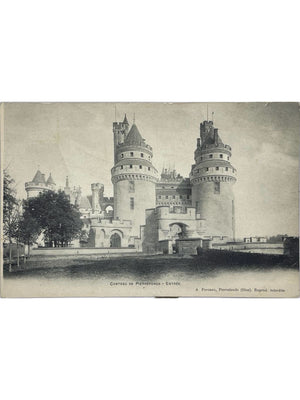 Pierrefonds (Oise) – Château, entrée – CPA ancienne A. Poreaux