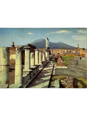 Pompéi – Forum civil, ambulacre occidental et Vésuve – CPSM