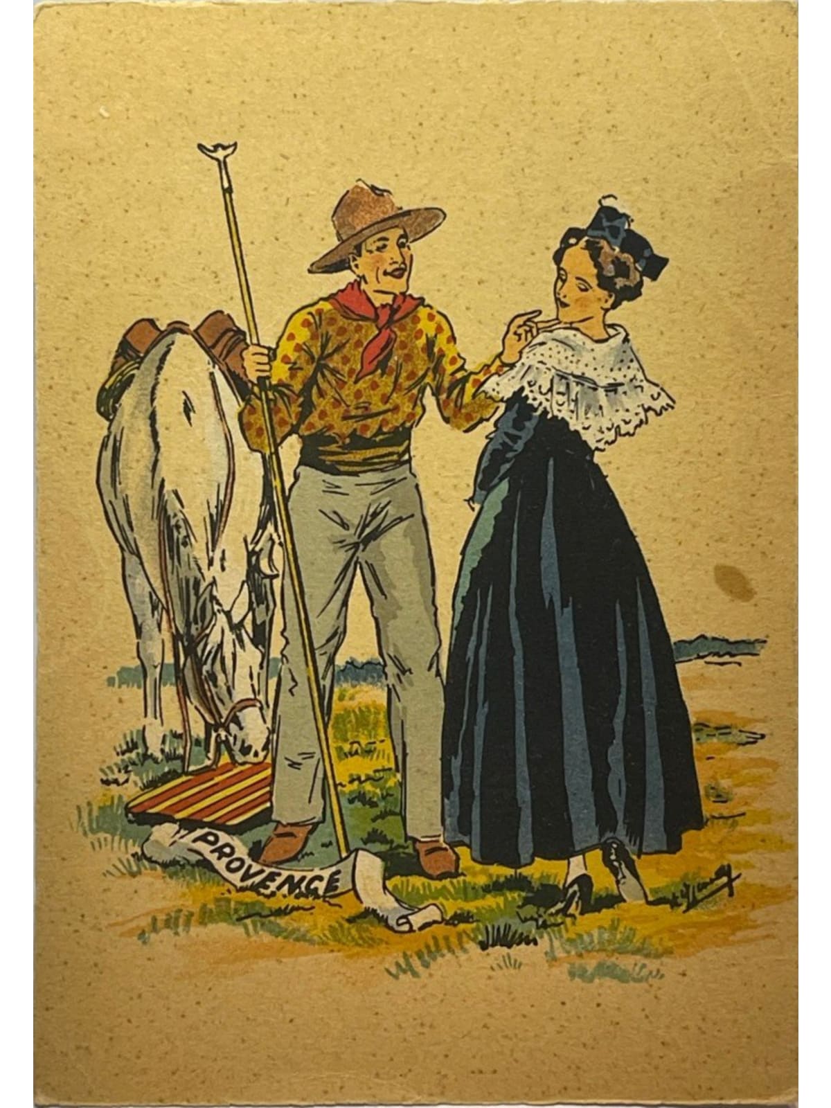 Recto de la carte postale