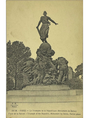 Paris – Place de la Nation, Le Triomphe de la République par Dalou – CPA n° 190 M
