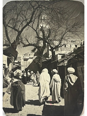 Marrakech – Quartier de Bab Berrima, scène de rue – CPSM années 1950