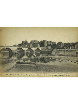 Angers – Château et pont sur la Maine, vue côté ouest – CPA n° 29