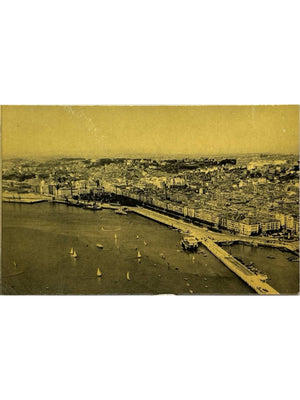 Carte postale – Santander – Vue aérienne du port et du front de mer – Espagne