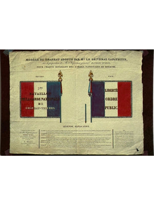Paris 1830 – Drapeau des Gardes nationales – Muraille du souvenir n° 37