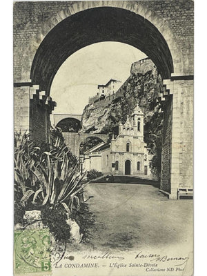 Monaco – La Condamine, église Sainte-Dévote – CPA ancienne ND Phot.