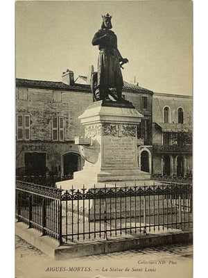 Aigues-Mortes (Gard) – Statue de Saint Louis – CPA n° 3