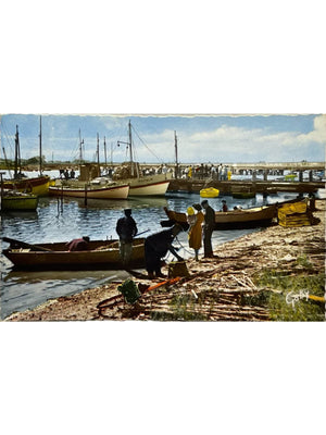 L'Aiguillon-sur-Mer – Le port, bateaux et pêcheurs – CPSM Gaby n°15