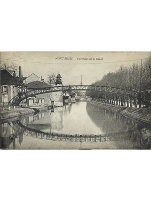 Montargis – Passerelle sur le canal – CPA ancienne