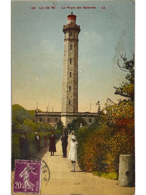 Île de Ré – Phare des Baleines, vue animée – CPA n° 132