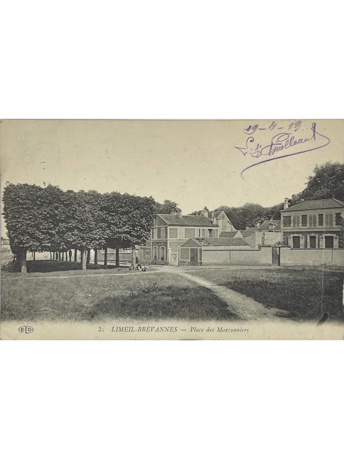 Recto de la carte postale