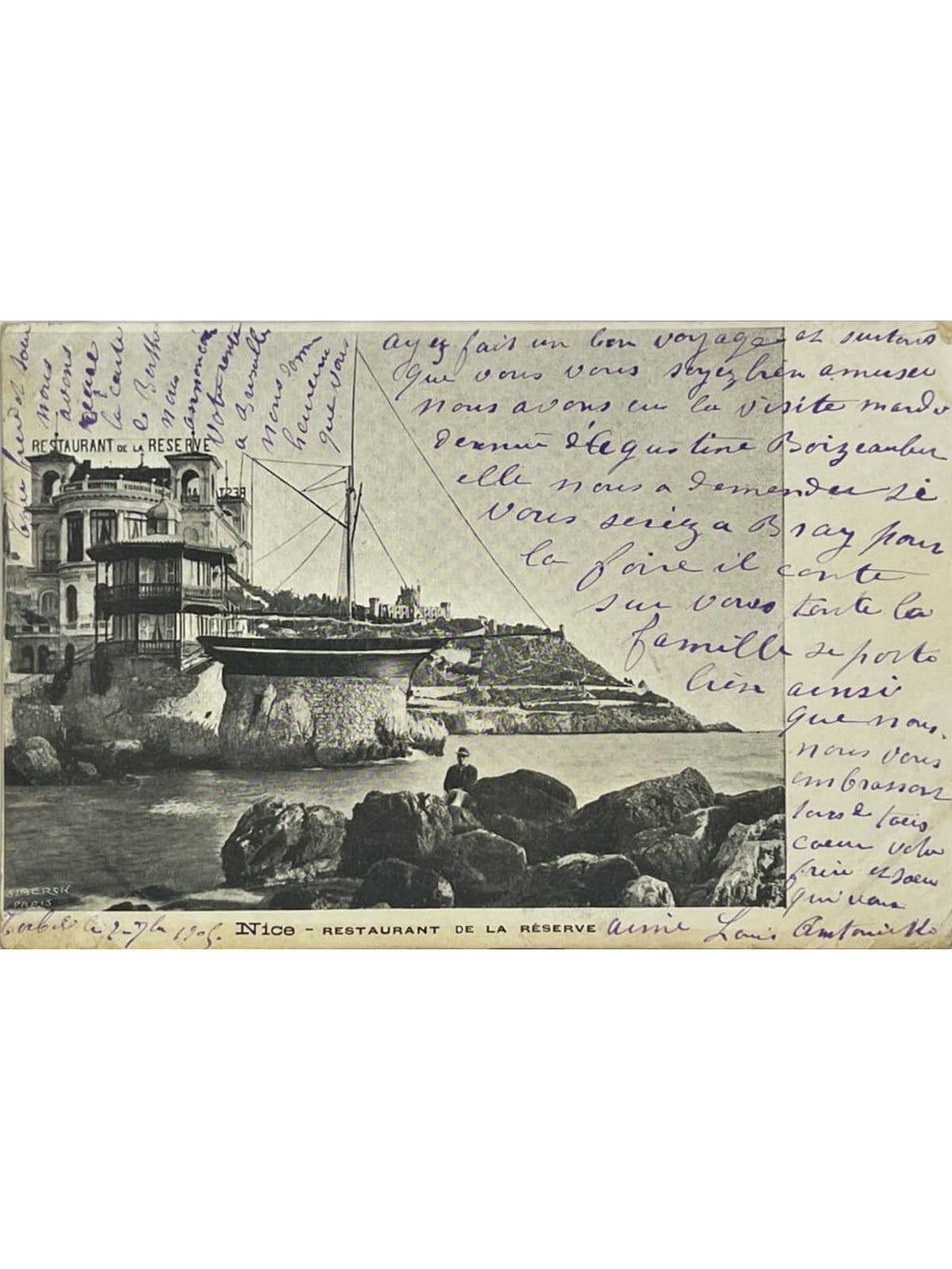 Recto de la carte postale