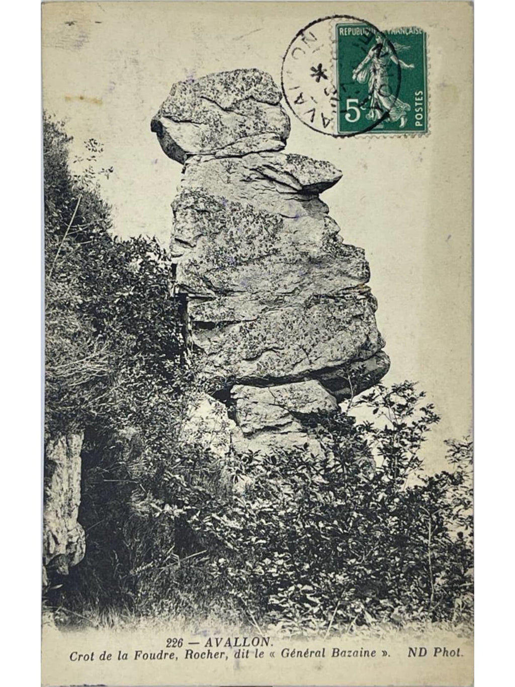 Recto de la carte postale