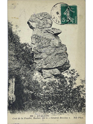 Avallon – Crot de la Foudre, rocher Général Bazaine – CPA n°226