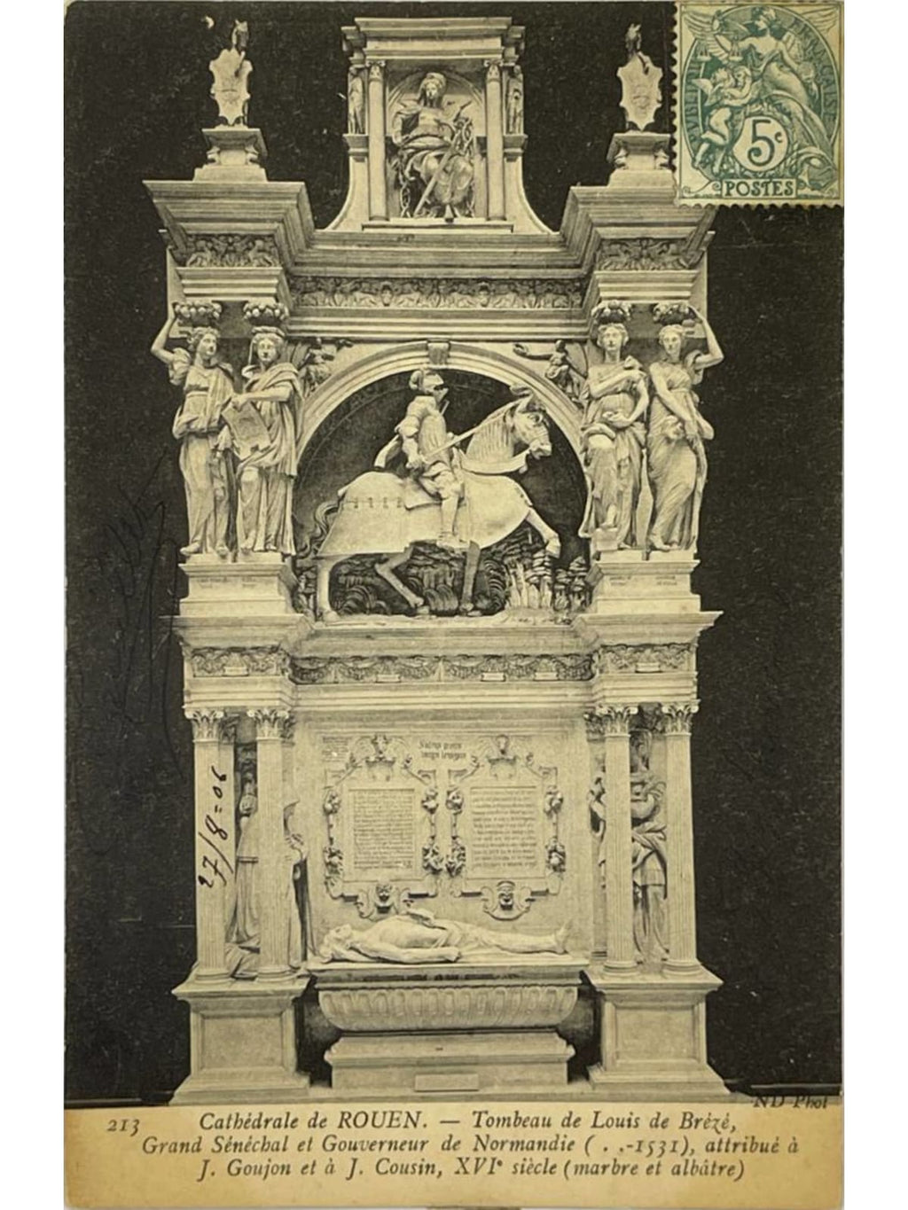 Recto de la carte postale