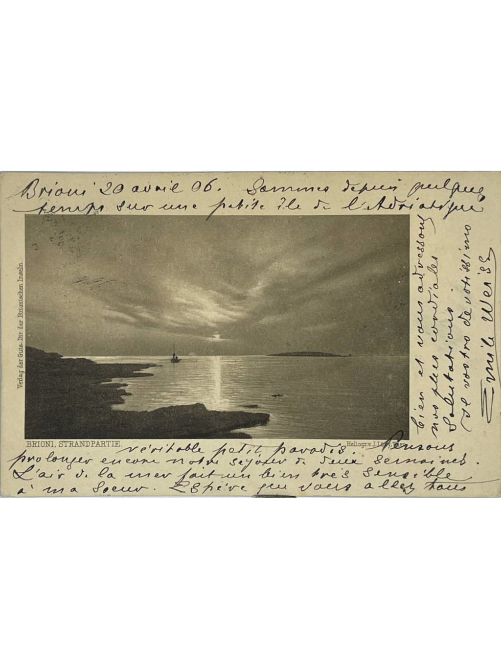 Recto de la carte postale