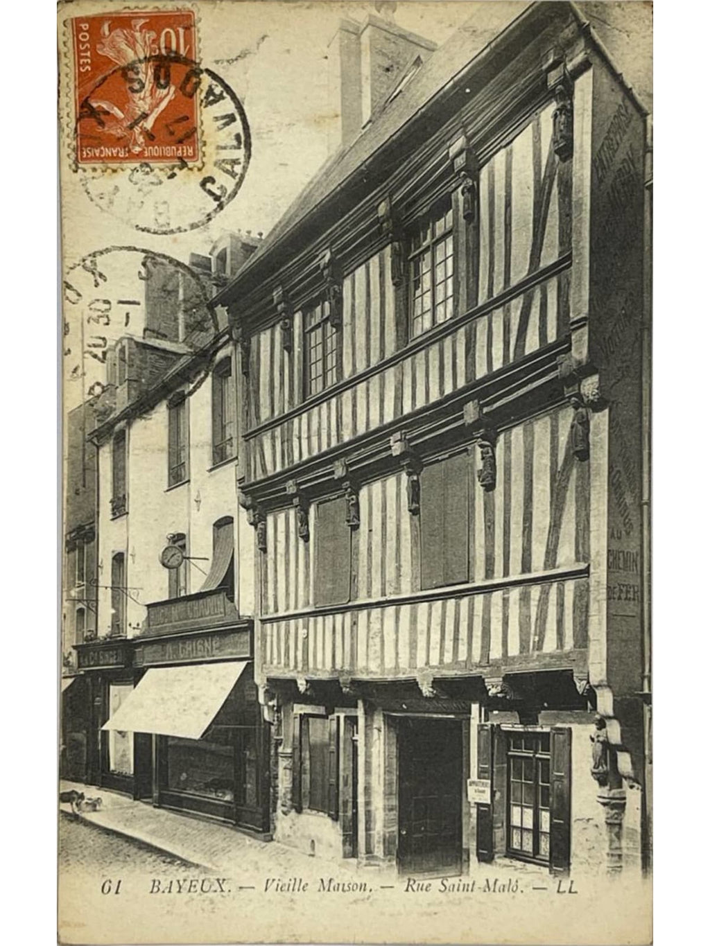 Recto de la carte postale