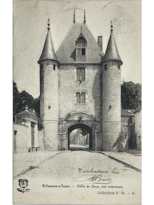 Villeneuve-sur-Yonne – Porte de Sens, vue intérieure – CPA ancienne