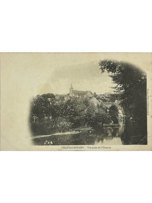Château-Renard (Loiret) – Vue prise de l'Ouanne – CPA ancienne