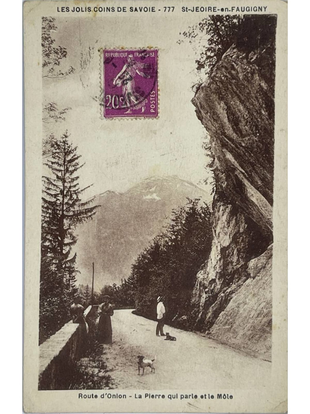 Recto de la carte postale