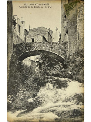 Royat-les-Bains – Cascade de la Tiretaine et pont – CPA n°492