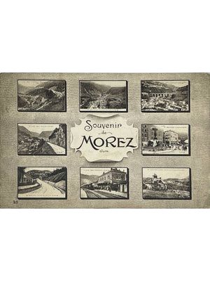 Morez (Jura) – Souvenir multivues, gare et viaducs – CPA années 1930