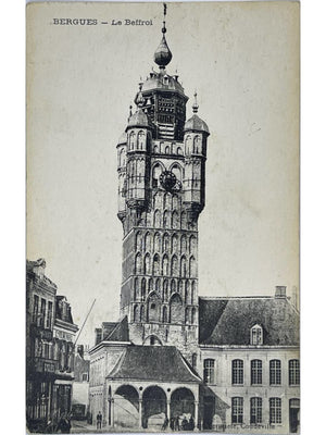 Bergues (Nord) – Le Beffroi – CPA ancienne