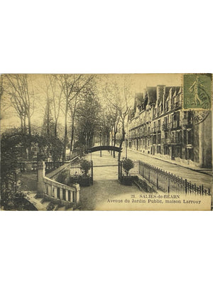 Salies-de-Béarn – Avenue du Jardin Public et maison Larrouy – CPA n° 21