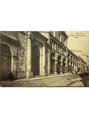Le Puy-en-Velay – Lycée de Garçons, rue pavée – CPA n°57