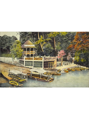 Olivet – Les bords du Loiret, L'Eldorado et les barques – CPA colorisée
