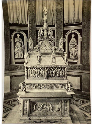 Carte postale – Bologne – Arca di San Domenico, partie supérieure – carte photo ancienne
