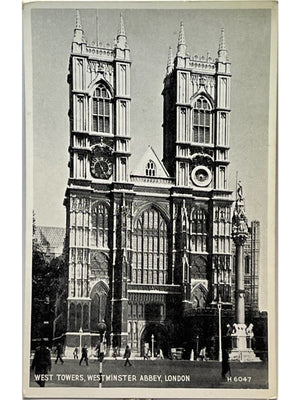 Carte postale – Londres – Abbaye de Westminster, tours ouest – Valentine’s H 6047
