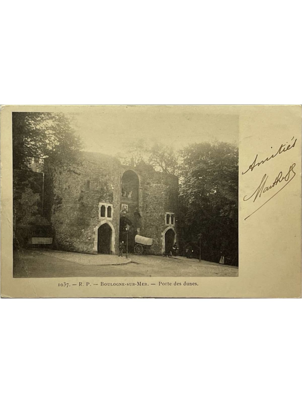 Recto de la carte postale