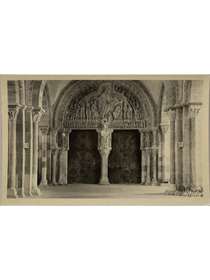 Vézelay – Basilique Sainte-Marie-Madeleine, tympan du narthex – CPA n° 440