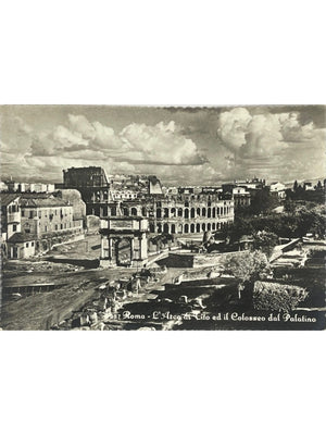 Carte postale – Rome – Arc de Titus et Colisée vus du Palatin – Carte photo n° 987