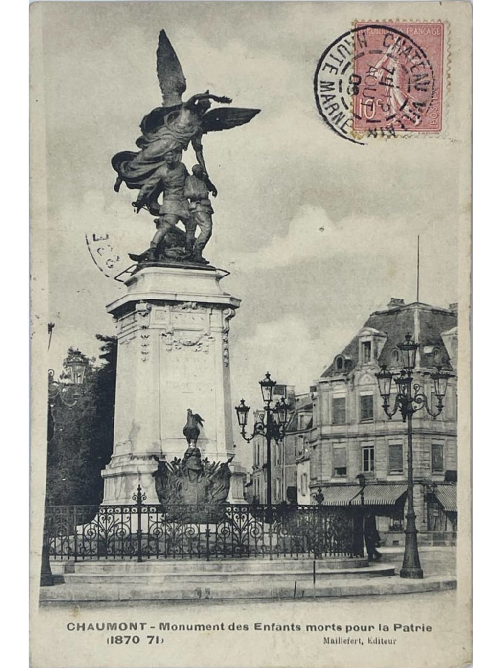 Recto de la carte postale